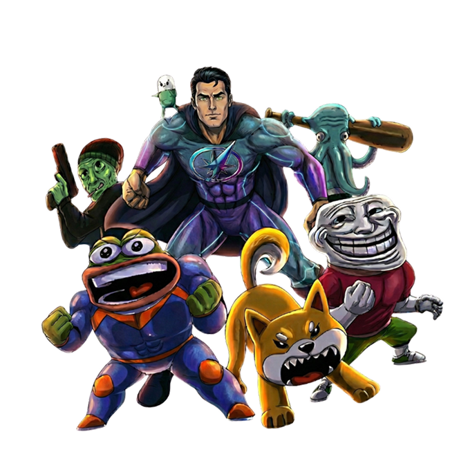 Jobcoin characters illustration